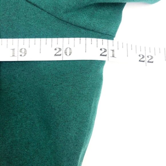 Lemon Grass Studio Faux Suede Pintuck Button Down Shirt. Green. Size M - Picture 7 of 11